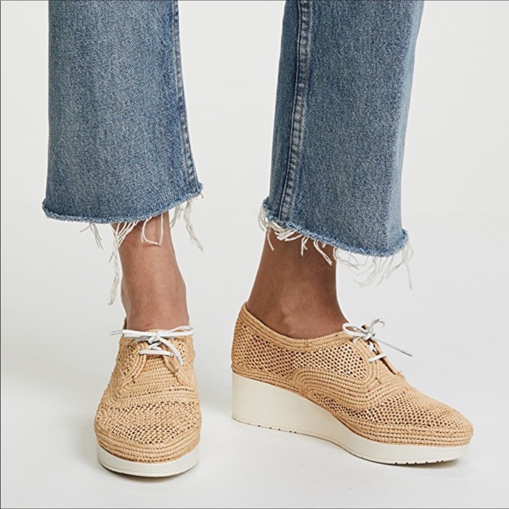 Robert Clergerie Vicole raffia mesh sneakers 6.5